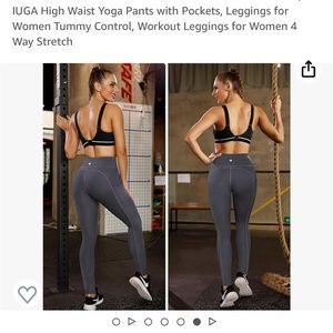 IUGA high waist tummy control leggings size M.